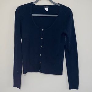 J. Crew Navy Button up Sweater